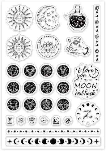 GLOBLELAND Potion Bottle Clear Stamps Insect Butterfly Silicone Clear Stamp Transparent Stamps for DIY Scrapbooking and Cards Making Photo Album Journal 6.3x4.33inch in Saudi Arabia