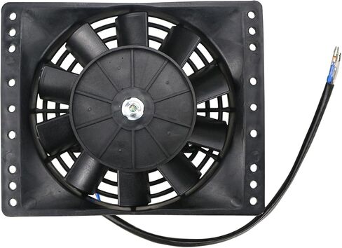 2PCS 12 Inch Universal Slim Fan Push Pull Electric Radiator Cooling 12V 80W Mount Kit Black in Kuwait