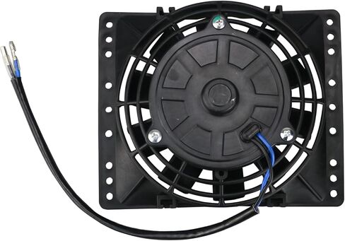 2PCS 12 Inch Universal Slim Fan Push Pull Electric Radiator Cooling 12V 80W Mount Kit Black in Kuwait