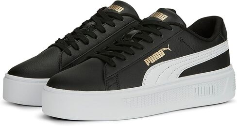 PUMA Women's Smash Platform V3 Sneaker, Warm White-Caramel Latte Gold, 7.5 in Kuwait