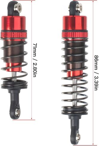 Aluminum Oil Shocks Kits Damper Set For Tamiya ORV Chassis The Frog/Subaru Brat/Monster Beetle/Blackfoot 1/10 RC Car Upgrade Parts in Saudi Arabia