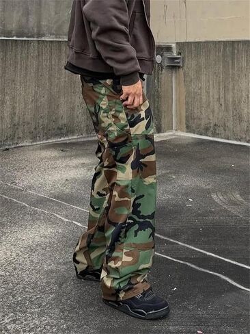 Alyweatry Men’s Vintage Baggy Jeans Oversized Low Rise Y2k Striped Skateboard Denim Track Jeans Streetwear in Kuwait