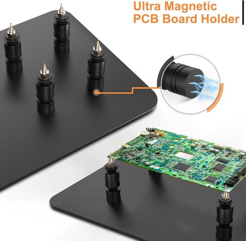 drdefi المغناطيسي مساعدة الأيدي لحام اليد الثالثة، محطة لحام drdefi مع مقاطع التمساح PCB لوحة الدائرة أداة حامل 4 أذرع معقوفة قاعدة غير قابلة للانزلاق لإصلاح الإلكترونيات هواية المجوهرات in Kuwait