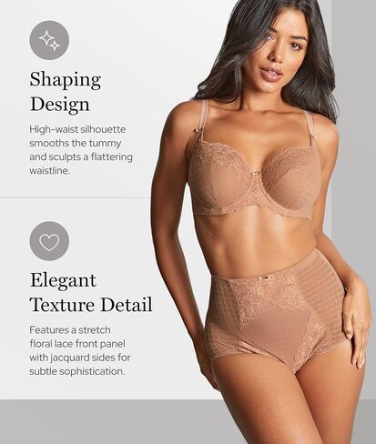 Panache Women’s Envy High Wehist Panty - تشكيل موجز مع الدانتيل والشبكة ، ملائمة للتحكم في التغطية المتوسطة in Saudi Arabia