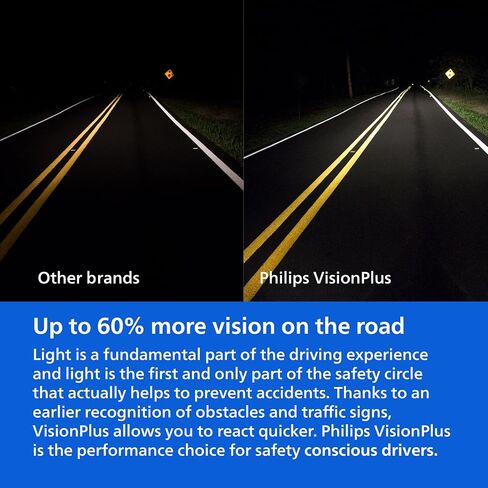 مصباح المصباح الأمامي H1 Vision من Philips مع رؤية أكثر بنسبة تصل إلى 30%، عبوة واحدة in Saudi Arabia