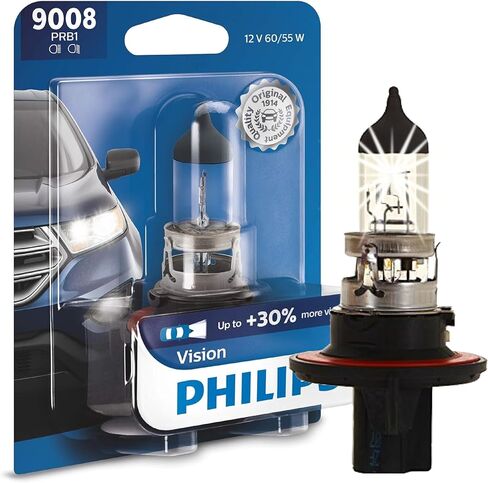 مصباح المصباح الأمامي H1 Vision من Philips مع رؤية أكثر بنسبة تصل إلى 30%، عبوة واحدة in Saudi Arabia