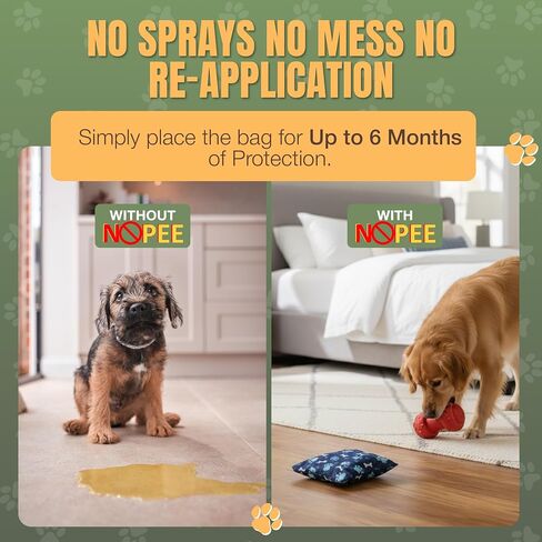 Dog Marking Prevention - Indoor - Permanent - Effective Solution - Stops Dogs from Marking or Peeing -eliminates a Dog's urge to Mark - Put Bag Down and Your Problem is Solved! (Brown(Paws)) in Saudi Arabia