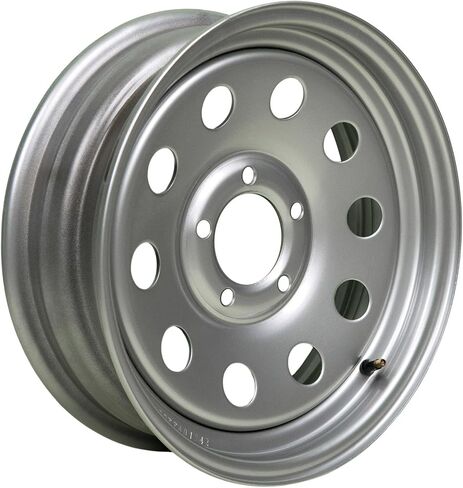 منفذ أجزاء المقطورة - 15 "× 5" - 5 Lug Silver Mod Solid Steel Trailer Rim - 5 × 5 نمط الترباس in Saudi Arabia