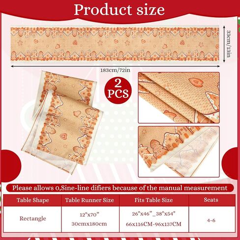 2 Pcs Christmas Polyester Red and Green Polka Dot Rectangle Table Runner, 13'' x 72'' Linen Table Runner for Christmas Birthday Party Holiday Wedding Farmhouse Kitchen Dinner Table Decor in Saudi Arabia
