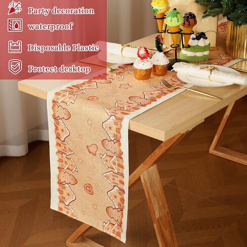 2 Pcs Christmas Polyester Red and Green Polka Dot Rectangle Table Runner, 13'' x 72'' Linen Table Runner for Christmas Birthday Party Holiday Wedding Farmhouse Kitchen Dinner Table Decor in Saudi Arabia