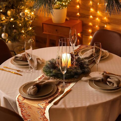 2 Pcs Christmas Polyester Red and Green Polka Dot Rectangle Table Runner, 13'' x 72'' Linen Table Runner for Christmas Birthday Party Holiday Wedding Farmhouse Kitchen Dinner Table Decor in Saudi Arabia