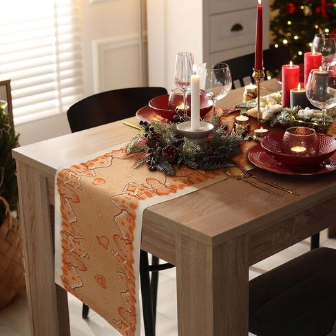 2 Pcs Christmas Polyester Red and Green Polka Dot Rectangle Table Runner, 13'' x 72'' Linen Table Runner for Christmas Birthday Party Holiday Wedding Farmhouse Kitchen Dinner Table Decor in Saudi Arabia