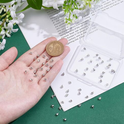UNICRAFTALE About 60Pcs 4.5mm Crimp Beads for Jewelry Making Metal Black Spacer Beads Metal Crimp Charms Tiny Smooth Hollow Rondelle Bead for Bracelet Necklace Ends Accessories in Saudi Arabia