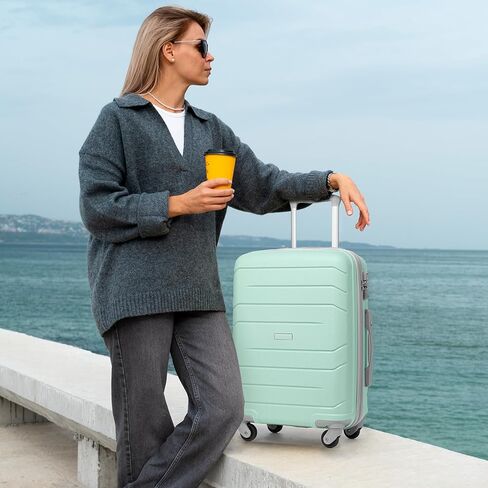 مجموعة أمتعة Larvender مجموعة 5 قطع ، حقائب قابلة للتوسيع للأمتعة الصلبة PP مع قفل TSA عجلات TSA ، حقيبة متداول خفيفة الوزن للرجال والنساء ، اللافندر in Kuwait