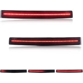 Rear Bumper Reflector Compatible with Infiniti FX35 FX45 2003-2008, [DOT] [IP67 Waterproof] Rear Bumper Reflector Housing [No Bulbs], 2 PCS, Sleek Red Lens in Kuwait