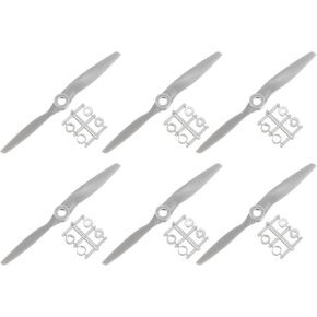 MECCANIXITY 6Pcs 8x6 Inch Propeller RC Propellers 2-Vane Blades Props Gray with Adapter Rings for RC Airplane Aircraft Prop Replacement in Kuwait