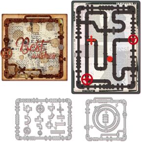 MAYJOYDIY Gnome Worker Metal Die Cuts Gnome Repair Tool Cutting Dies Tool Box Gear Workman Carbon Steel Embossing Stencils for DIY Card Scrapbooking Photo Album Craft Decor in Kuwait