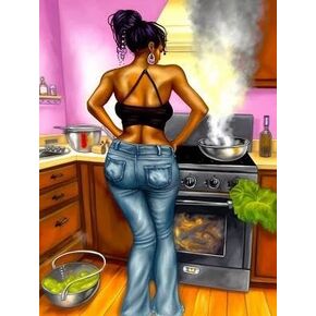 Skryuie 5d Diamond Art Painting Kits African Women Life Kitchen Life Clim in Kuwait