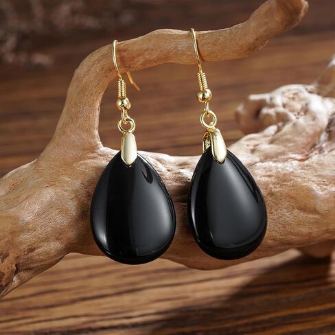Boho Multiple Style Natural Stone Earrings for Women Unique Healing Gemstone Energy Hypoallergenic Lightweight Dangle Drop Earrings Multiple Styles Earrings Jewelry for Birthday Party Gift in Kuwait
