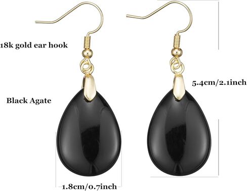 Boho Multiple Style Natural Stone Earrings for Women Unique Healing Gemstone Energy Hypoallergenic Lightweight Dangle Drop Earrings Multiple Styles Earrings Jewelry for Birthday Party Gift in Kuwait