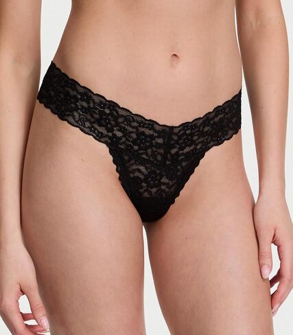 Victoria's Secret Women's Lace Thong Underwear, Panties for Women, Multi Pack, Bows Mix (M) in Kuwait