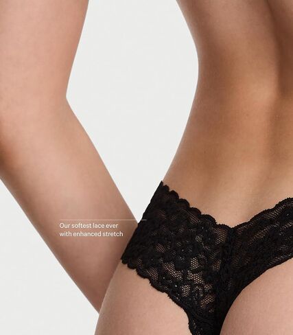 Victoria's Secret Women's Lace Thong Underwear, Panties for Women, Multi Pack, Bows Mix (M) in Kuwait