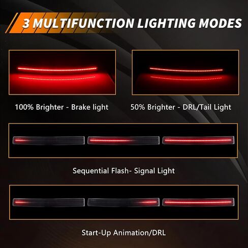 Rear Bumper Reflector Compatible with Infiniti FX35 FX45 2003-2008, [DOT] [IP67 Waterproof] Rear Bumper Reflector Housing [No Bulbs], 2 PCS, Sleek Red Lens in Kuwait