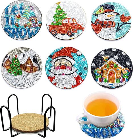 Skryuie 6 PCS 5D Diamond Paints Kits Square Mandala للبالغين تدريبات كاملة ، طلاء DIY مع مجموعات فن الماس للبالغين Corter Cross Cross Stitch Art Craft Decoration in Kuwait
