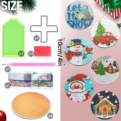 Skryuie 6 PCS 5D Diamond Paints Kits Square Mandala للبالغين تدريبات كاملة ، طلاء DIY مع مجموعات فن الماس للبالغين Corter Cross Cross Stitch Art Craft Decoration in Kuwait