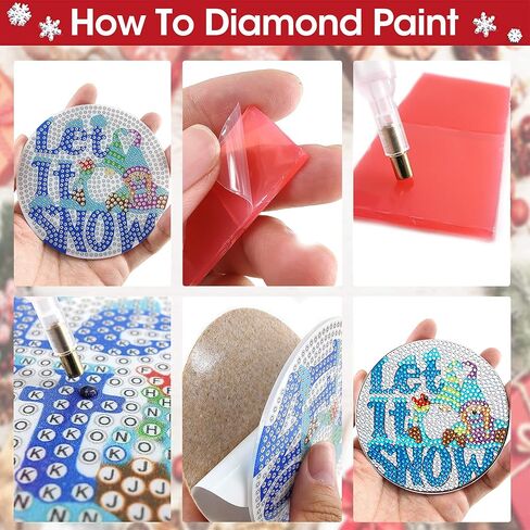 Skryuie 6 PCS 5D Diamond Paints Kits Square Mandala للبالغين تدريبات كاملة ، طلاء DIY مع مجموعات فن الماس للبالغين Corter Cross Cross Stitch Art Craft Decoration in Kuwait