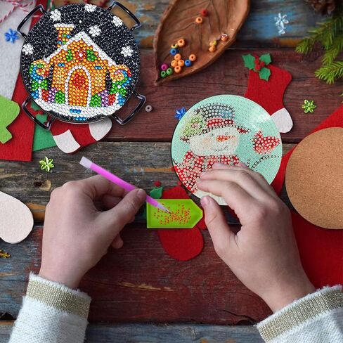Skryuie 6 PCS 5D Diamond Paints Kits Square Mandala للبالغين تدريبات كاملة ، طلاء DIY مع مجموعات فن الماس للبالغين Corter Cross Cross Stitch Art Craft Decoration in Kuwait