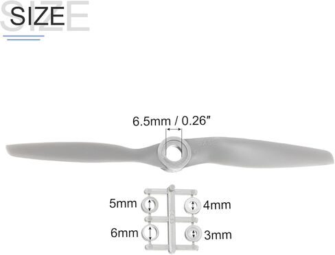 MECCANIXITY 6Pcs 8x6 Inch Propeller RC Propellers 2-Vane Blades Props Gray with Adapter Rings for RC Airplane Aircraft Prop Replacement in Kuwait