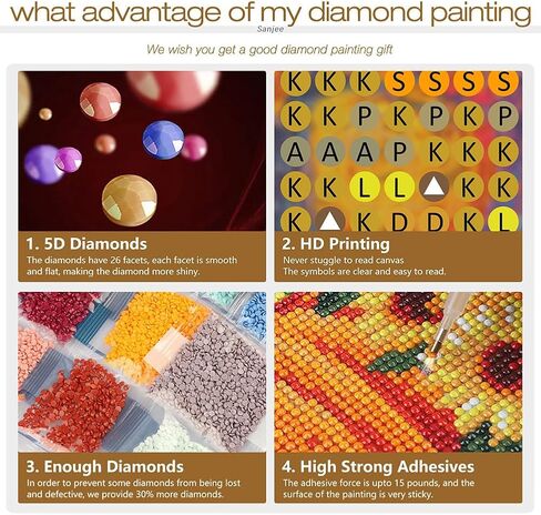 Sanjee Dog and Cat Diamond Art Kits for Adults Beginner,Diamond Painting Dog Cat Kit,5D DIY Round Full Drill Diamond Dots Paintings for Home Wall Decoration Gift, 12x16inch in Saudi Arabia