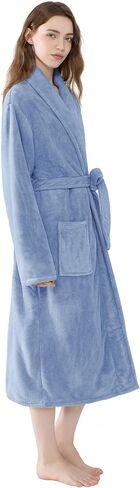 Soft Robe For Women，Warm Plush Bath Robes Female，Spa Towel After Shower Lightweight Long Bathrobe in Saudi Arabia