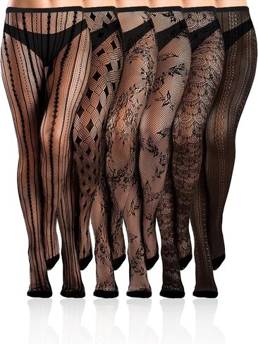 6 أزواج من النساء شبدة السمكة فخذ جوارب عالية الدانتيل لباس ضيق العنكبوت شباط الصيد in Kuwait