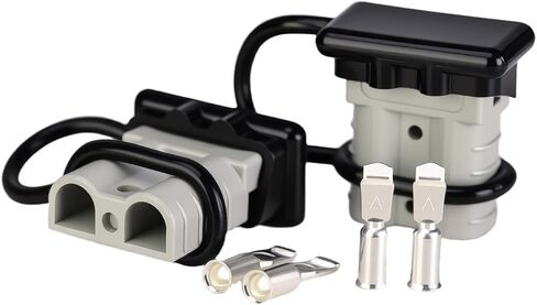 2 Pack 50AMP Battery Quick Connect Disconnect Kit - 6-12 Gauge Wire Harness Plug Set for Winch, RV, Truck, Car, ATV, Motor - Heavy Duty Power Connector with Cables (Red) in Kuwait