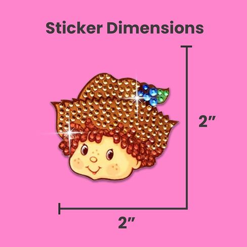 StickerBeans® BOY Meets Girl® x Strawberry Shortcake® (2" x 2", Pack of 4) Cut to Shape, Adhesive Back - Kids Teens Adults in Saudi Arabia
