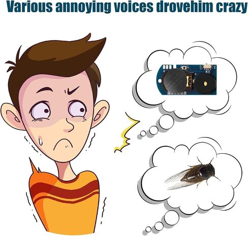3pcs Prank Device, Cricket Noise Maker Prank Beeping for Several Months Hidden Sound Prank Includes Cricket Chirps, Beeps and More Noise Making Prank Device for Adults, Purple in Saudi Arabia