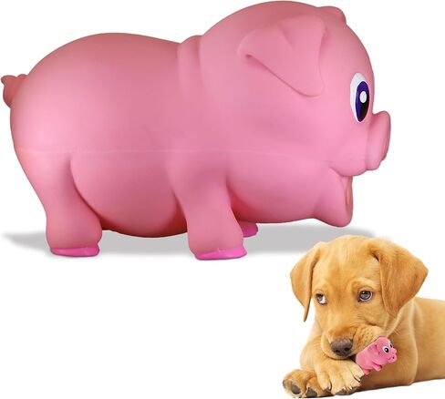 PetSport Naturflex Tiny Tots Small Pig Latex Dog Chew Toy | All-Natural Soft, Squeaky, Non-Toxic Rubber Chew Toy | Safe for Indoor Play | 3.5" in Kuwait