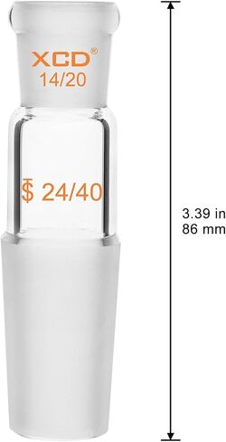 Glass Enlarging Adapter, Borosilicate Glass Enlarging Adapter from 19/22 to 14/20 Joint for Laboratory Use Lab Glassware Supply in Saudi Arabia
