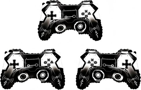 3Pcs Video Game Controller Balloons/Boys Teens Player Birthday Party Supply/Video Game Foil Balloon for Kids Player Geek Party Decor/Level up Gaming Party Background Photo Props for Video Game Party in Saudi Arabia