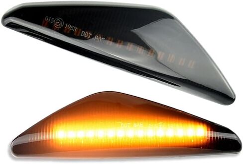 Turn Signal Lamp Led Front Fender Side Marker Light Compatible with BMW X3 X5 X6 F25 2011-2017 E70 2007-2013 (not for X5M) E71 / E72 2008-2014 (Black) in Kuwait