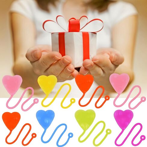 48 PCS Valentines Toys, 24 PCS Sticky Hands Toys and 24 PCS Mini Coil Springs Toys for Kids Girls Boys School Class Classroom Valentines Day Gifts Prizes Party Favors in Saudi Arabia