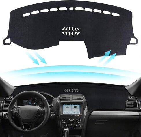 غطاء لوحة داش Black Dash Dash Cover Mat Carpet لـ Chevy Traverse 2018-2023 Cover Dash Cover Material Material Dash Mat Sunshade in Kuwait