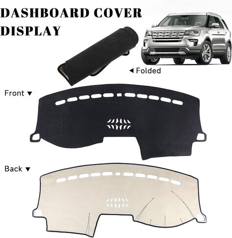 غطاء لوحة داش Black Dash Dash Cover Mat Carpet لـ Chevy Traverse 2018-2023 Cover Dash Cover Material Material Dash Mat Sunshade in Kuwait