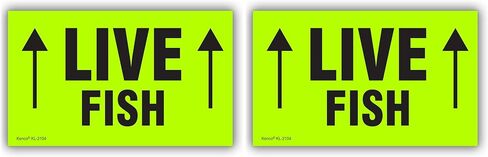 Kenco 3" X 5""Live Fish" Fluorescent Shipping Label Stickers for Shipping and Packing - 500 Adhesive Labels Per Roll in Saudi Arabia