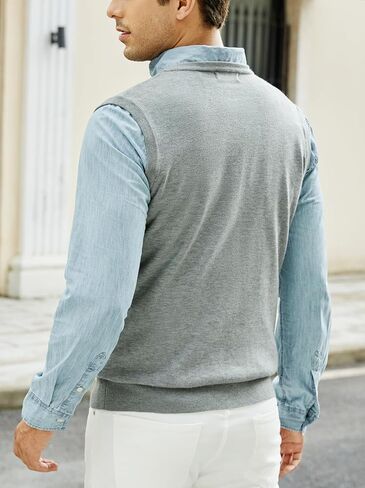 رجال السترة سترة سترة مزج صوف مزج سترات سترة سحرة بلا أكمام in Kuwait