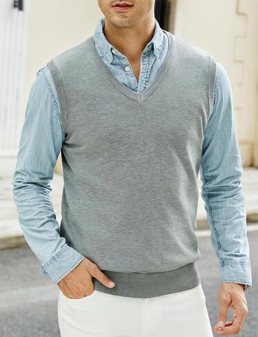 رجال السترة سترة سترة مزج صوف مزج سترات سترة سحرة بلا أكمام in Kuwait