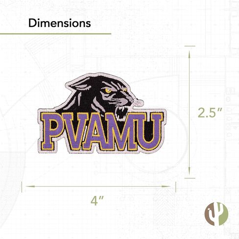 Desert Cactus Prairie View A&M University Patch – Embroidered Iron On/Sew On Applique for Blazers, Jackets, Backpacks, Bags, Hats & Tactical Gear – Panthers (Patch - Design F) in Saudi Arabia