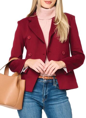 السترة المزدوجة للسيدات ، وارتداء العمل غير الرسمي ، وسترة السترة المركبة مفتوحة السترة طويلة الأكمام الطويلة in Kuwait